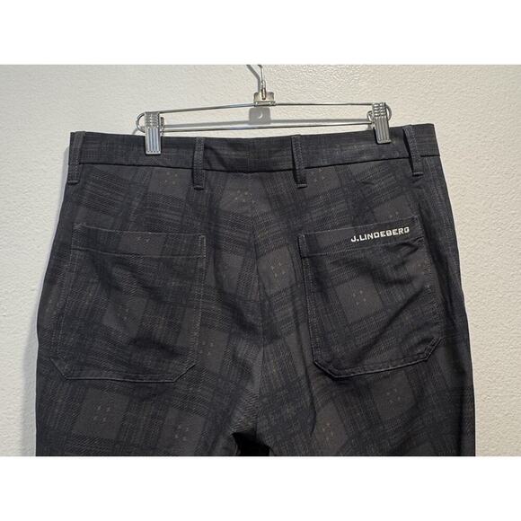 J Lindberg 32 X 30 Plaid Green Tartan Print Slim Fit Performance Golf Pants - Picture 3 of 10